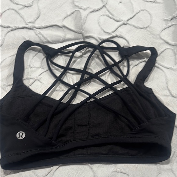 Lululemon Black Strappy Sports Bra - Picture 2 of 2